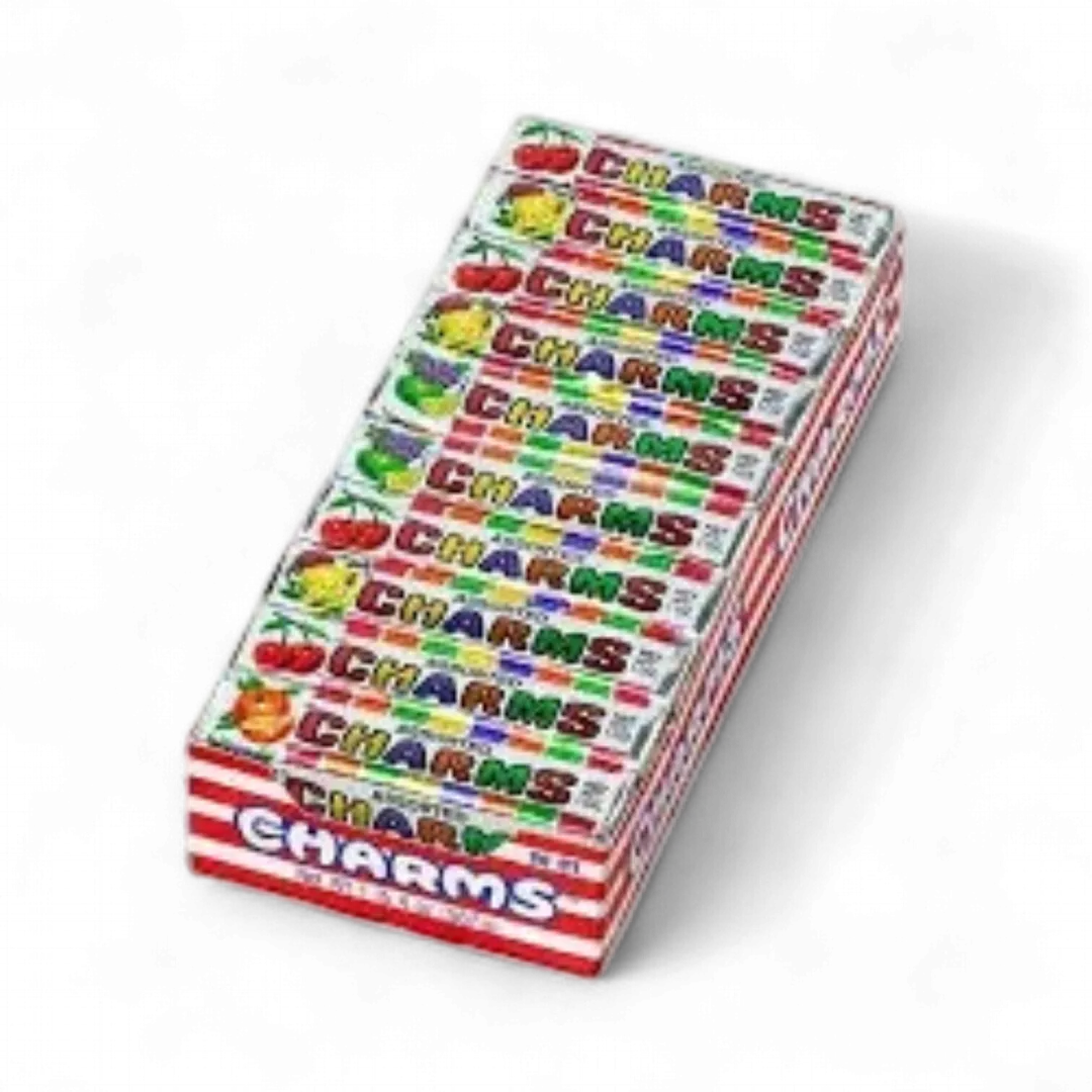 Charms Squares Assorted Fruit Flavor 20 Packs 1 Ounce Per Pack Tray