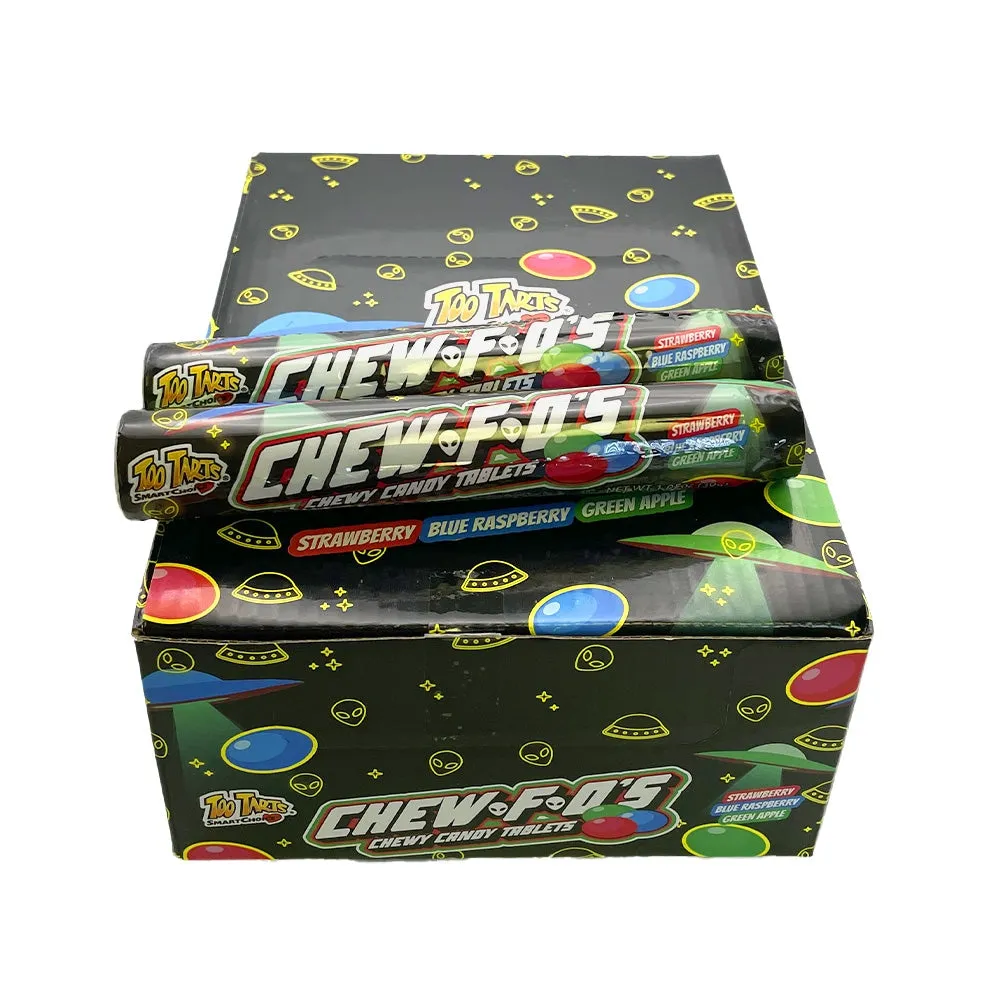 Chew F O's UFO Alien Chewy Candy Tubes 1.05 oz 24 ct