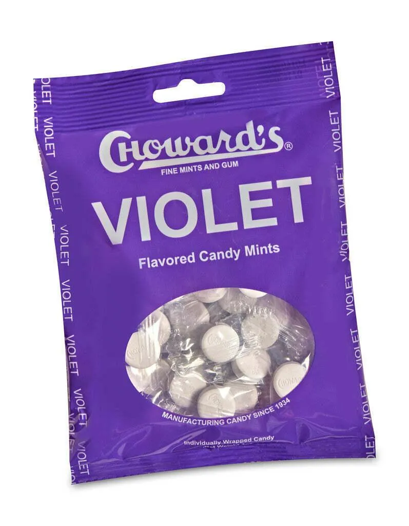 Choward's Violet Mints 3 Oz Peg Bag Single Bag
