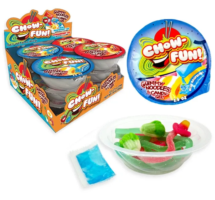 Chow Fun Gummy Noodles & Gel Bowls 2.5 oz 12 ct