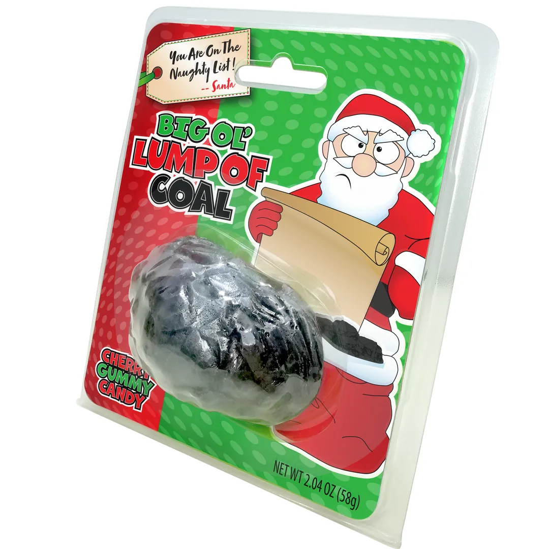 Christmas Big Ol' Lump of Coal Cherry Gummy 2 oz 6 ct