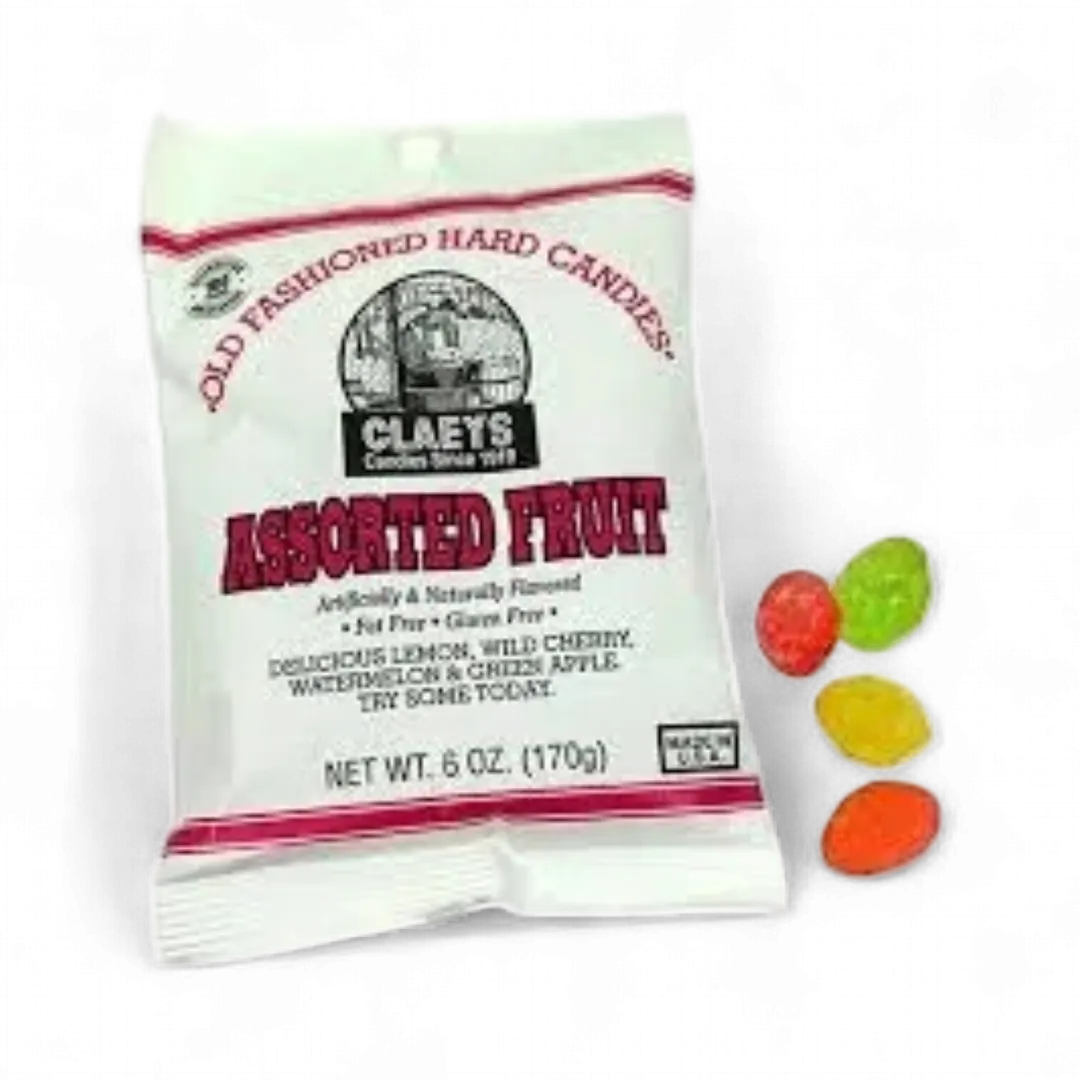 Claeys Hard Candies Assorted Fruit 6 Ounce 12 Count