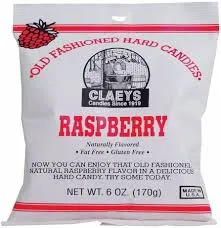 Claeys Raspberry Hard Candies 6 Count 6 Ounce