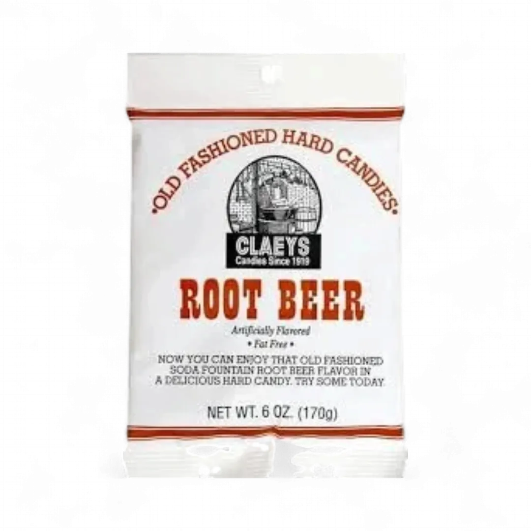 Claeys Root Beer Hard Candies 12 Count 6 ounce