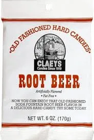 Claeys Root Beer Hard Candies 6 Count 6 Ounce