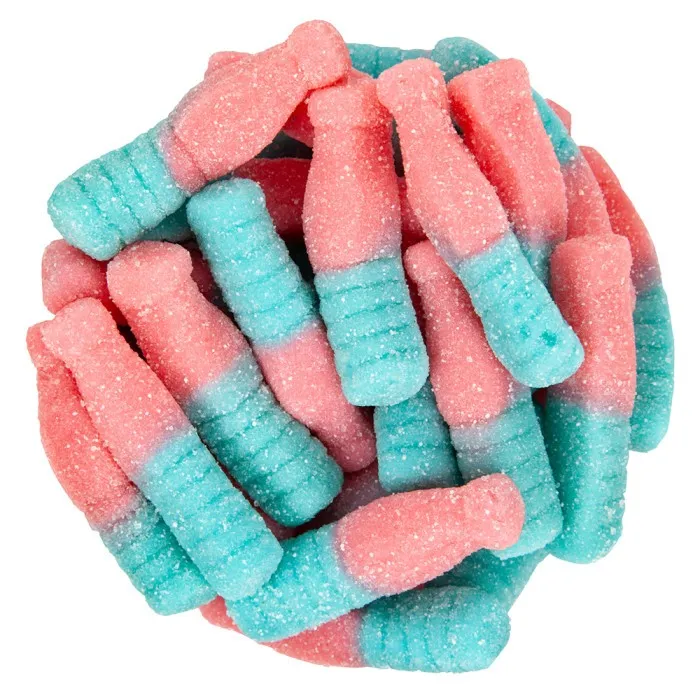 Clever Bubble Gum Soda Bottle Blue & Pink Gummy Candy 5lb