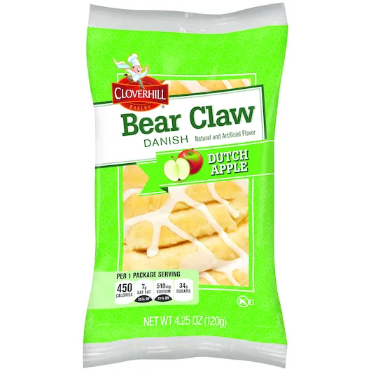 Cloverhill Apple Claw Danish 4.25 oz 6 ct