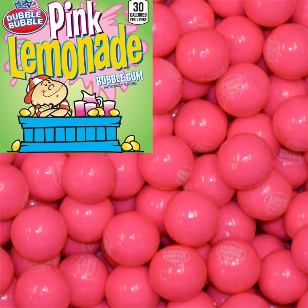 Concord Dubble Bubble Pink Lemonade 1" Gumballs 5 lb