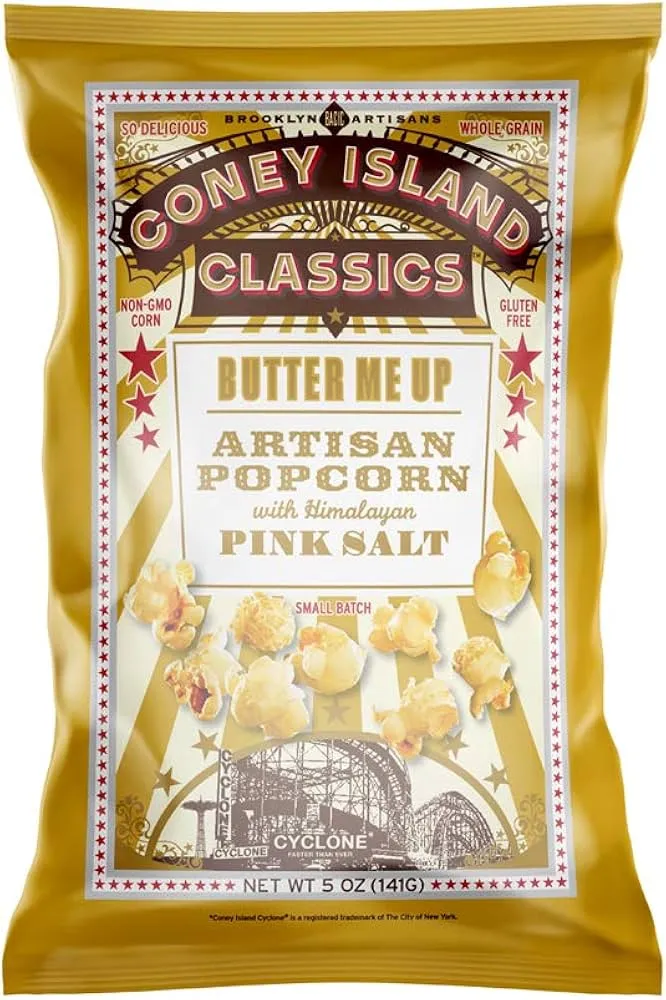 Coney Island Classics Butter Me Up Kettle Poporn Pink Salt 5 oz