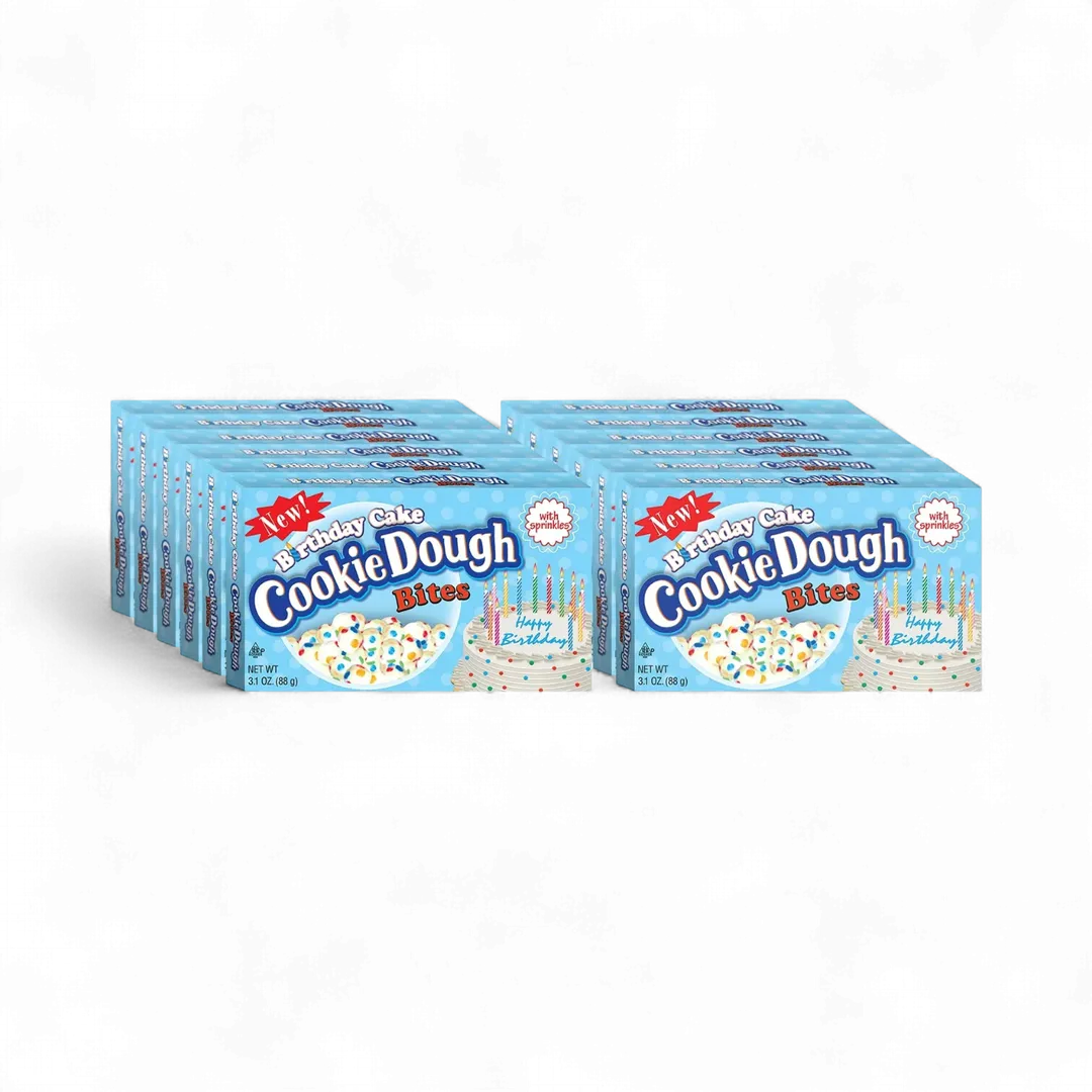 Cookie Dough Bites Birthday Cake 3.1 ounce 12 count theater box