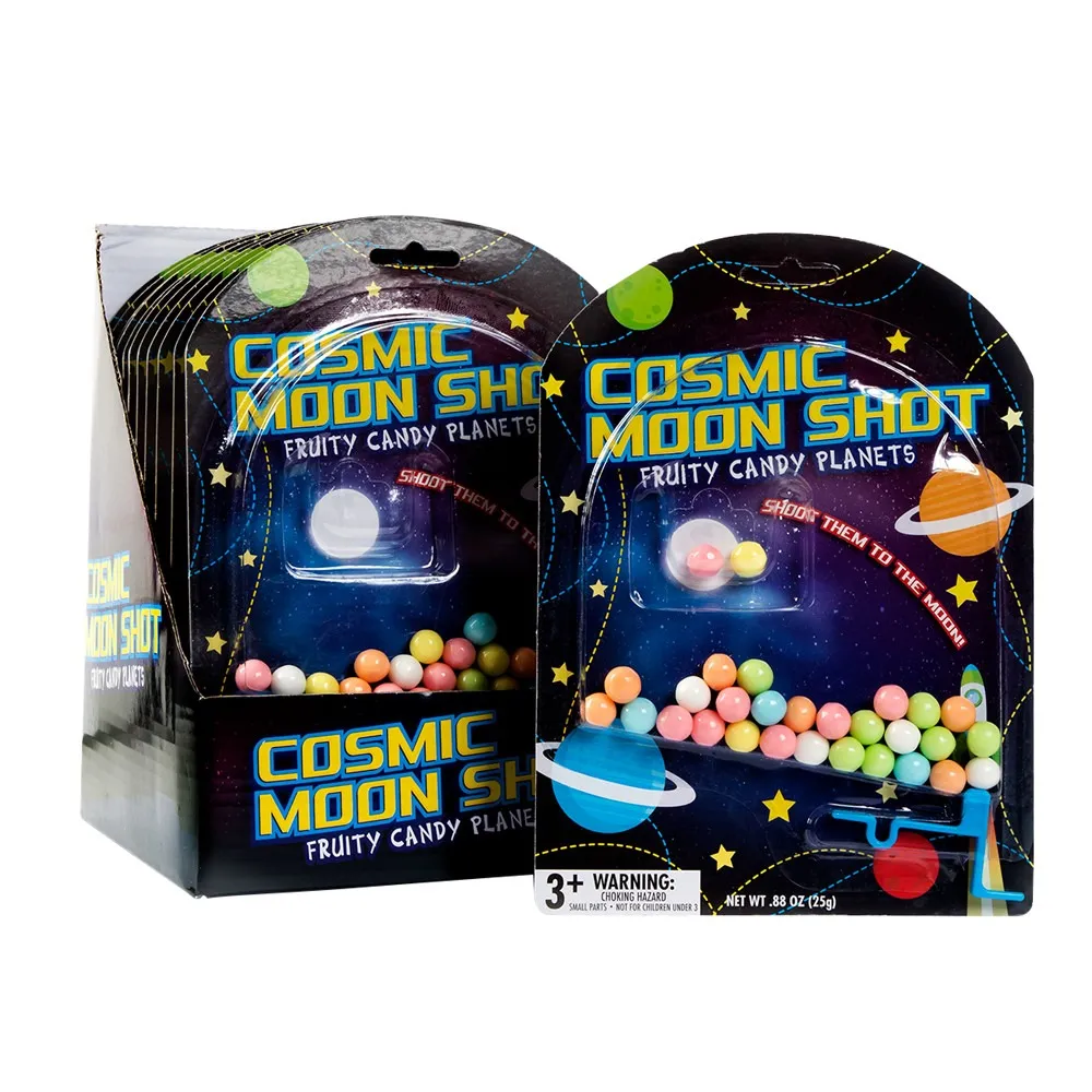 Cosmic Moon Shot Fruity Candy Planets Game 12 ct Tray