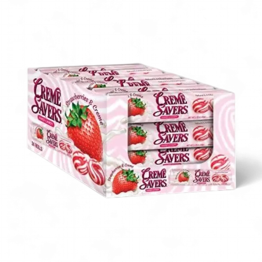 Creme Savers Strawberries and Creme 24 Count 1.76 Ounce Each