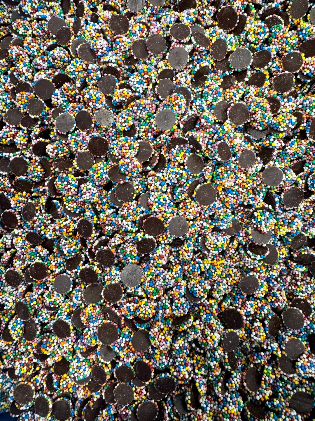 Dark Chocolate Mini NonPariels Rainbow Seeds 5lb