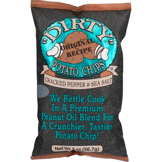 Dirty Kettle Potato Chips Cracked Pepper Sea Salt 2oz 24 ct