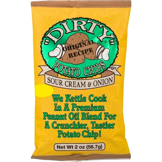 Dirty Kettle Potato Chips Sour Cream Onion 2oz 24 ct