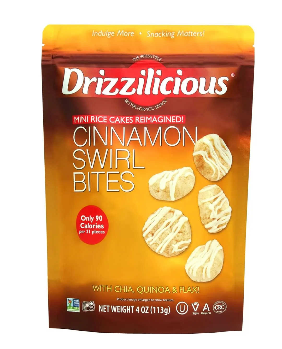 Drizzilicious Mini Rice Cakes Cinnamon Swirl 4oz 12ct