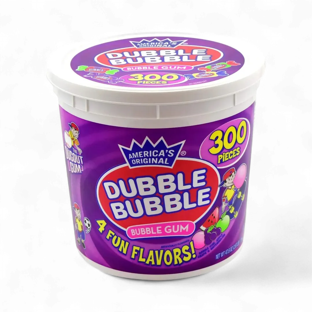 Dubble Bubble Bubble Gum 300 Piece Tub Assorted