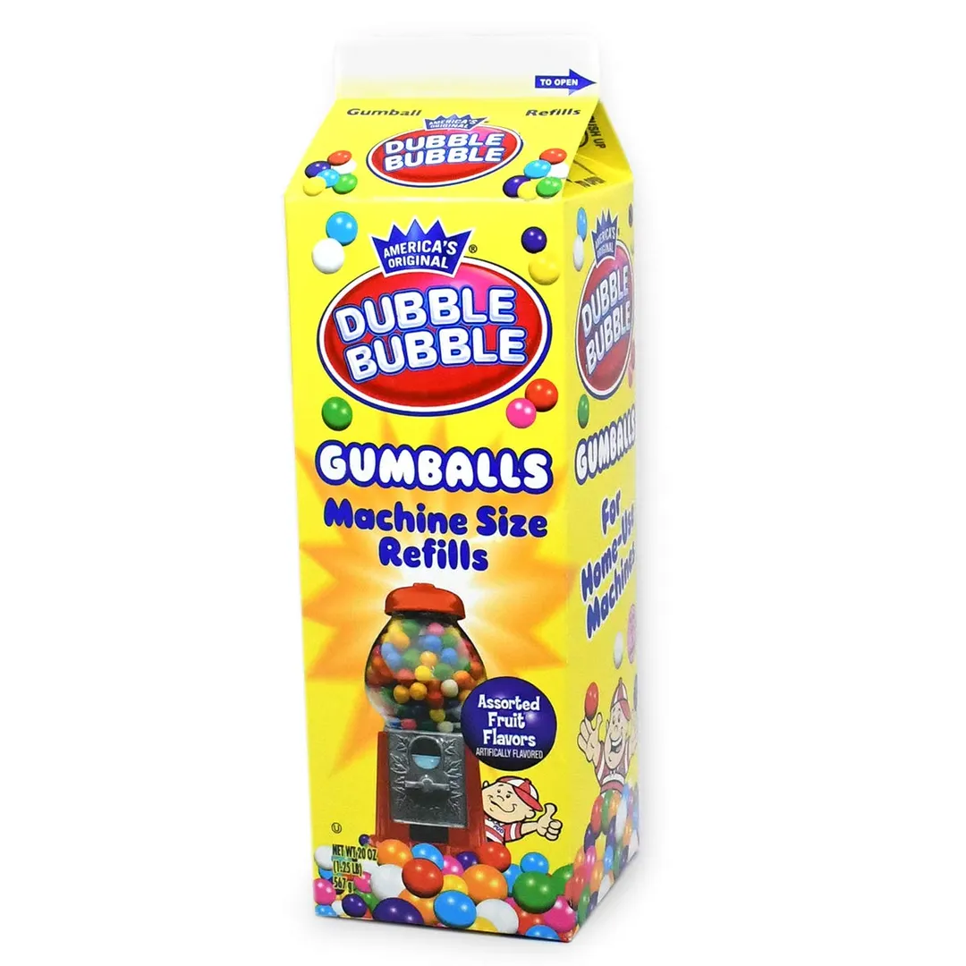 Dubble Bubble Gumball Machine Refill Carton20 oz Assorted