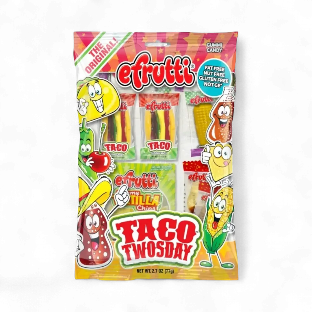 efrutti Gummi Theme Bag Taco Twosday Shelf Tray 2.7oz 12ct