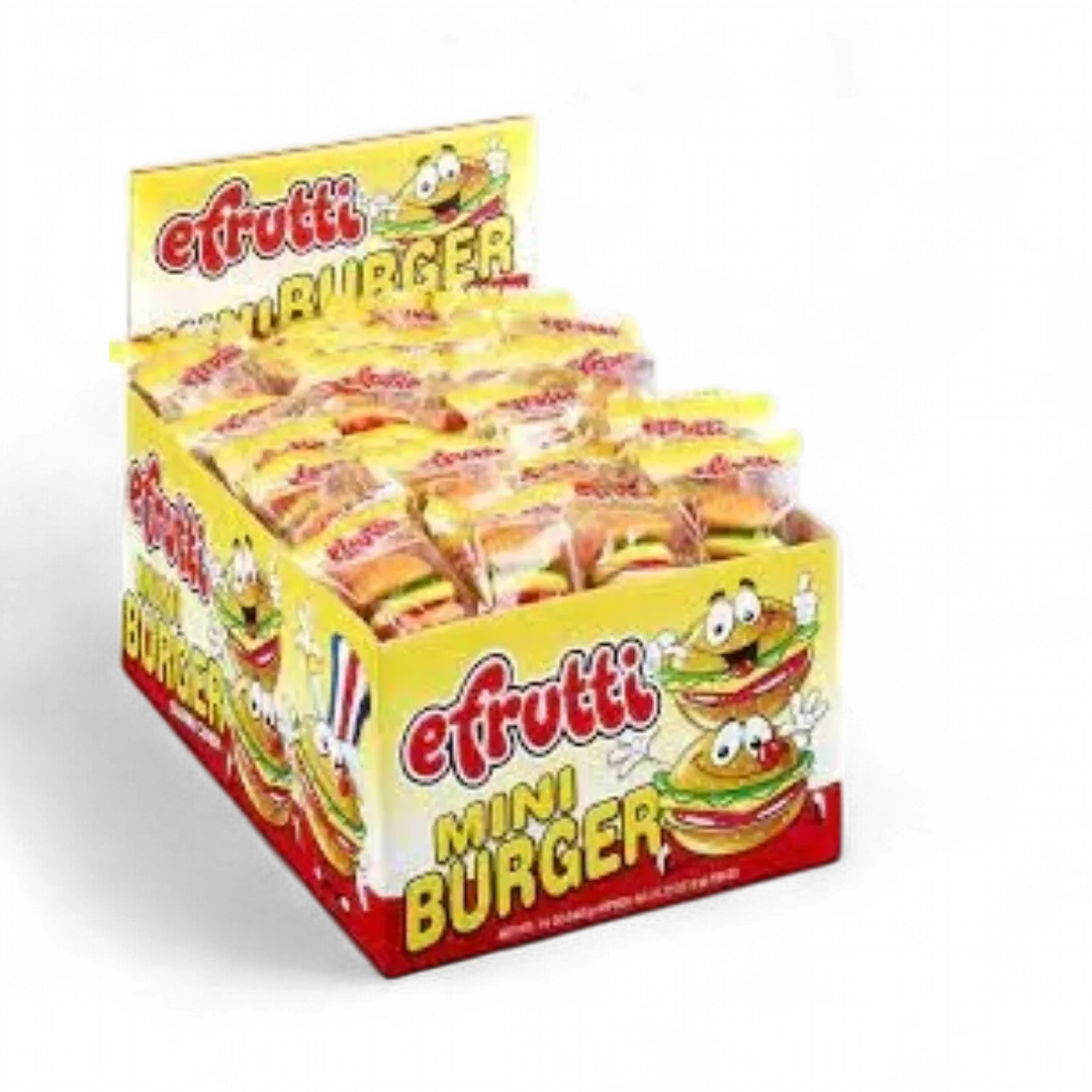 Efrutti Mini Burger Gummy Candy 60 ct
