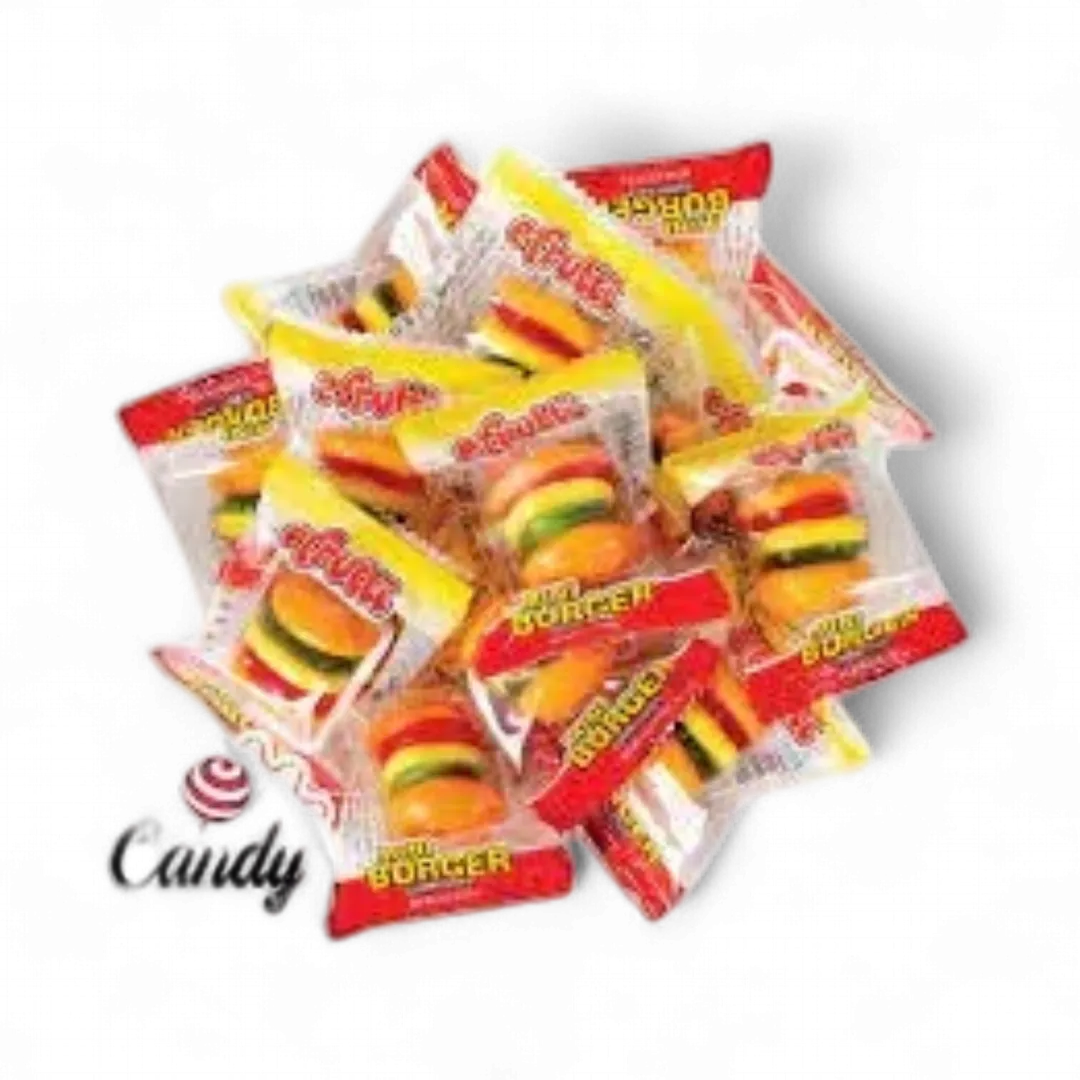 Efrutti Mini Gummy Burgers Bulk Individually Wrapped 2 lb bag