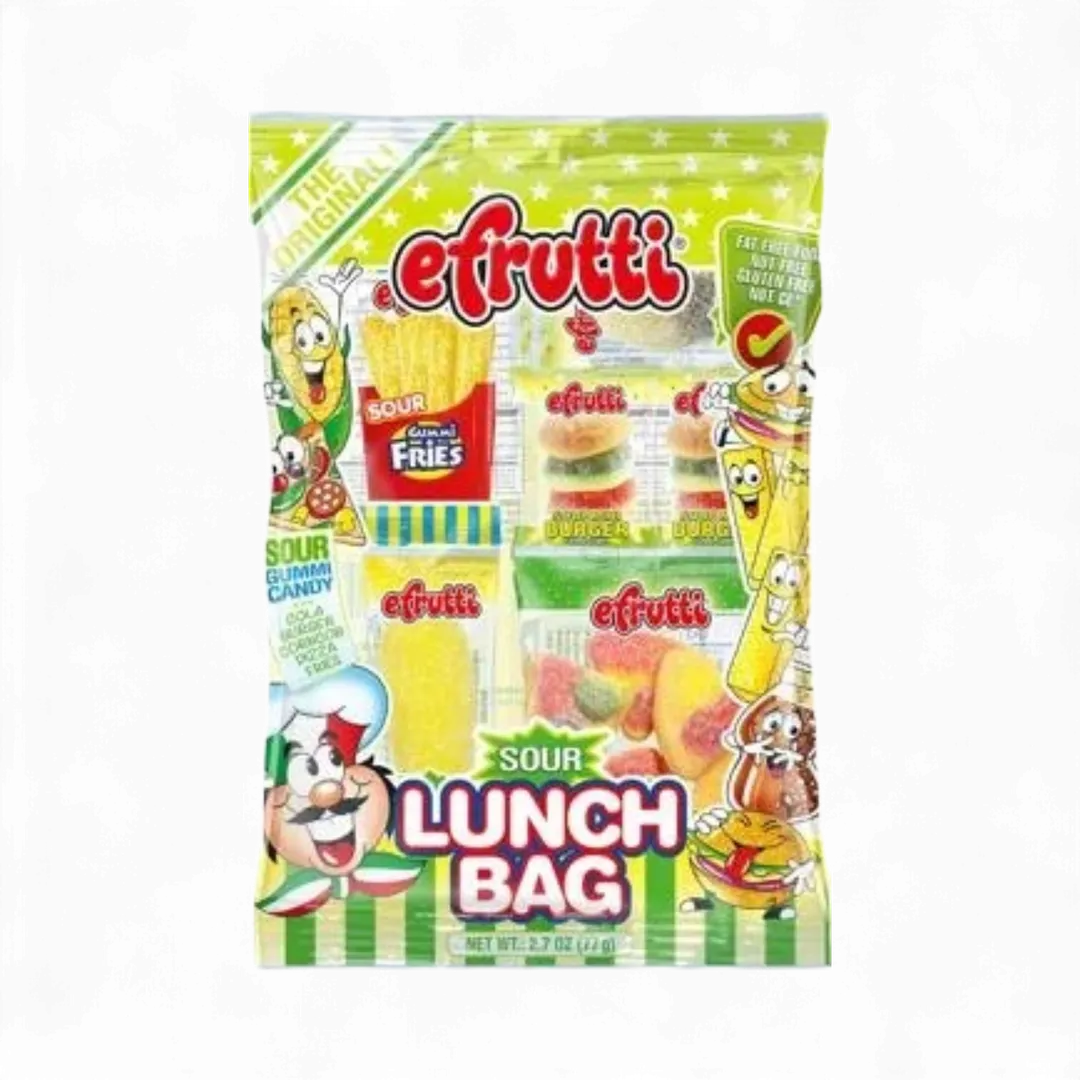 Efrutti Sour Lunch Bag Shelf Tray 2.7 oz 12 ct