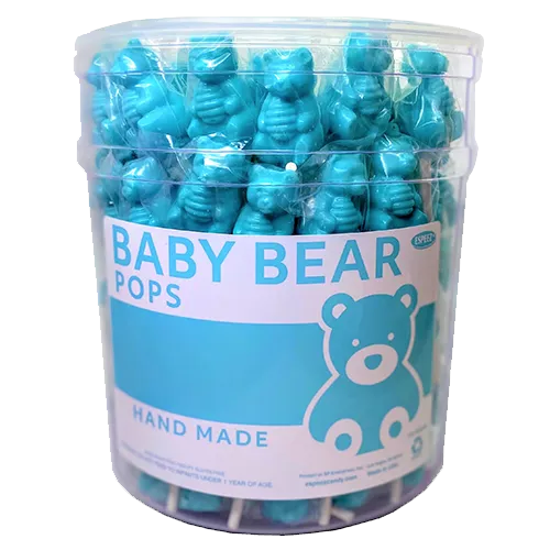 Espeez Baby Bear Blue Lollipop Cotton Candy 115 ct