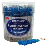 Espeez Navy Blue Blueberry Rock Candy On a Stick Jar 36 ct 6.5 "