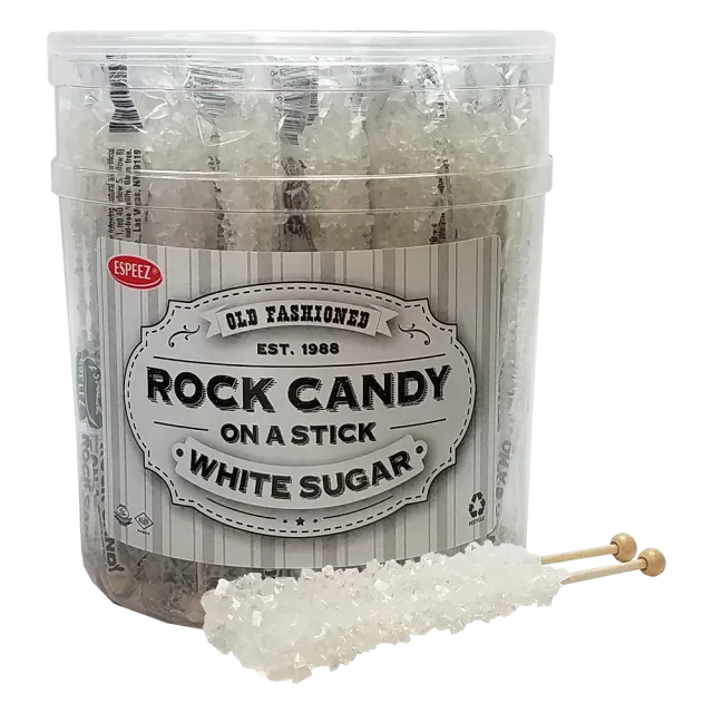 Espeez Orange Rock Candy On a Stick Jar 36 ct 6.5 "