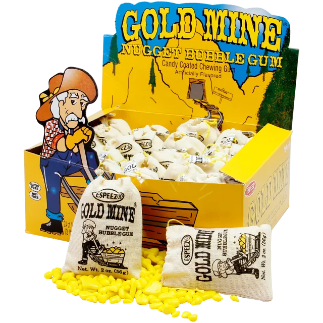 Espzeez 24 Ct Gold Mine Bubble Gum 0.48 Oz