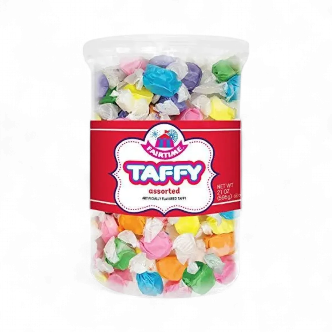 Fairtime Taffy Assorted Flavors 2 POUND TUB 80 PIECES