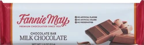 Fannie May Premium Milk Chocolate Bar 1.8 oz 12 ct Tray