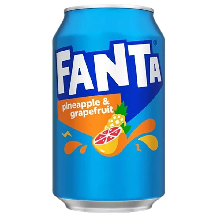Fanta UK Import Pineapple Grapefruit Soda Drink Can 330 ml 12 ct