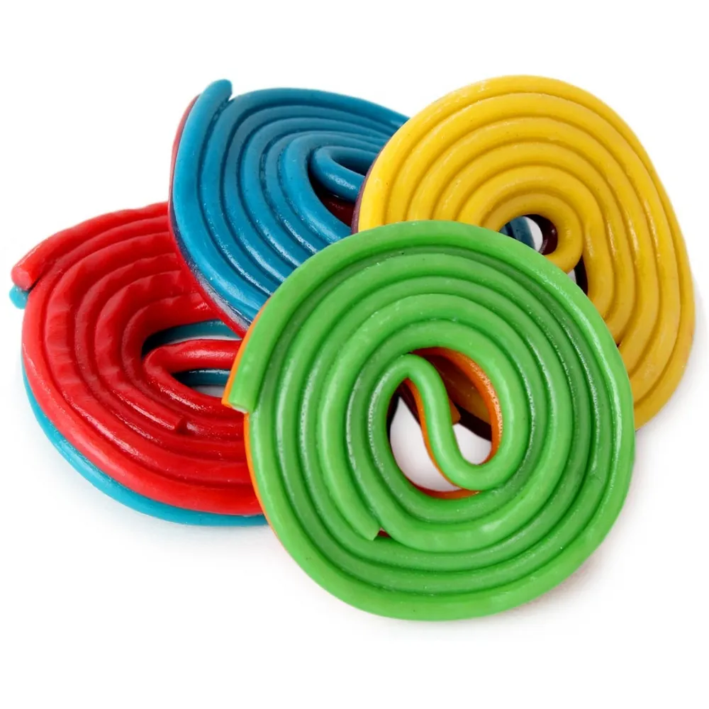 Fini Assorted Bi Color Spiro Licorice Wheel Candy 2.2 lb