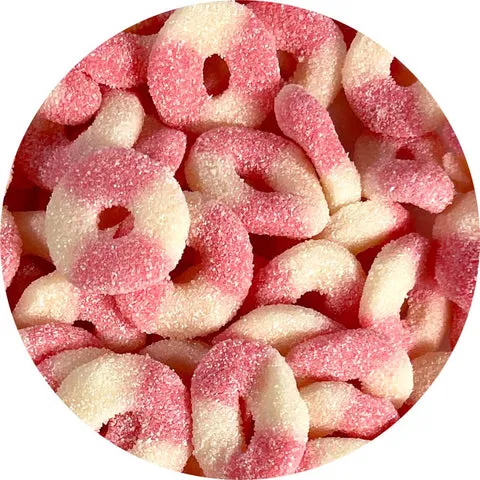 Fini Spain Gummiroos Sour Pink Lemonade Gummy Rings 2.2 lbs