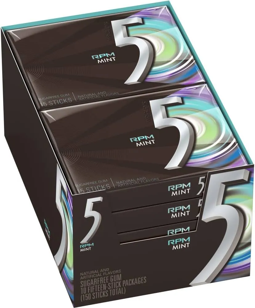 Five Gum 12 Ct 15 Sticks Mint Tray