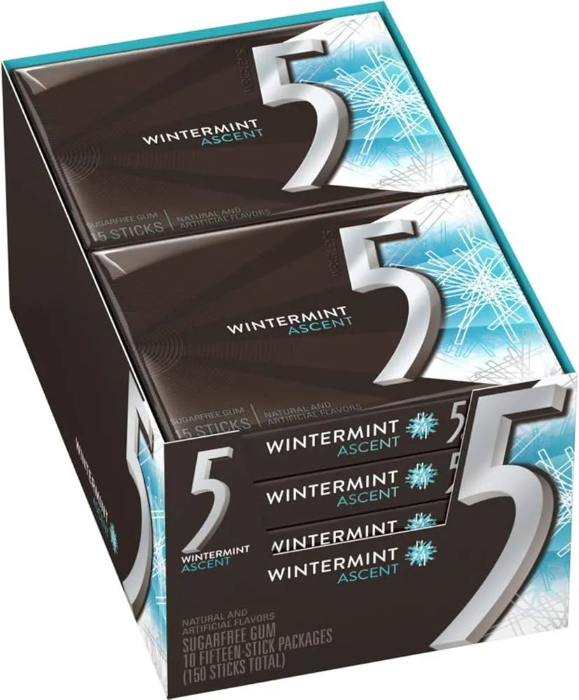 Five Gum 12 Ct 15 Sticks Wintermint Tray