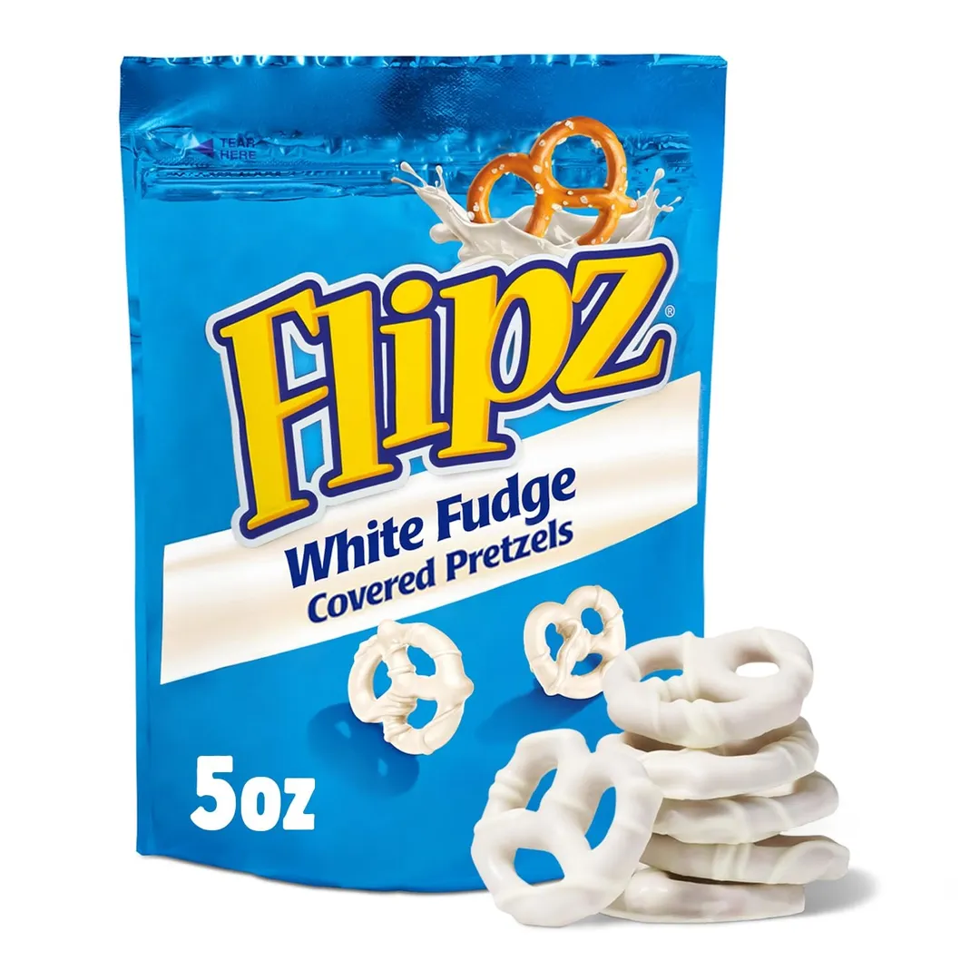 Flipz White Fudge Covered Pretzel 5oz 6ct