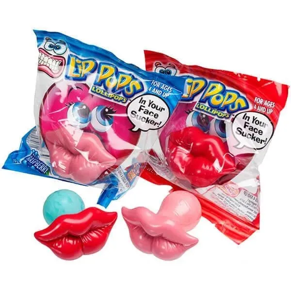 Flix Candy Kissy Lip Pops Lollipop 12ct Tray