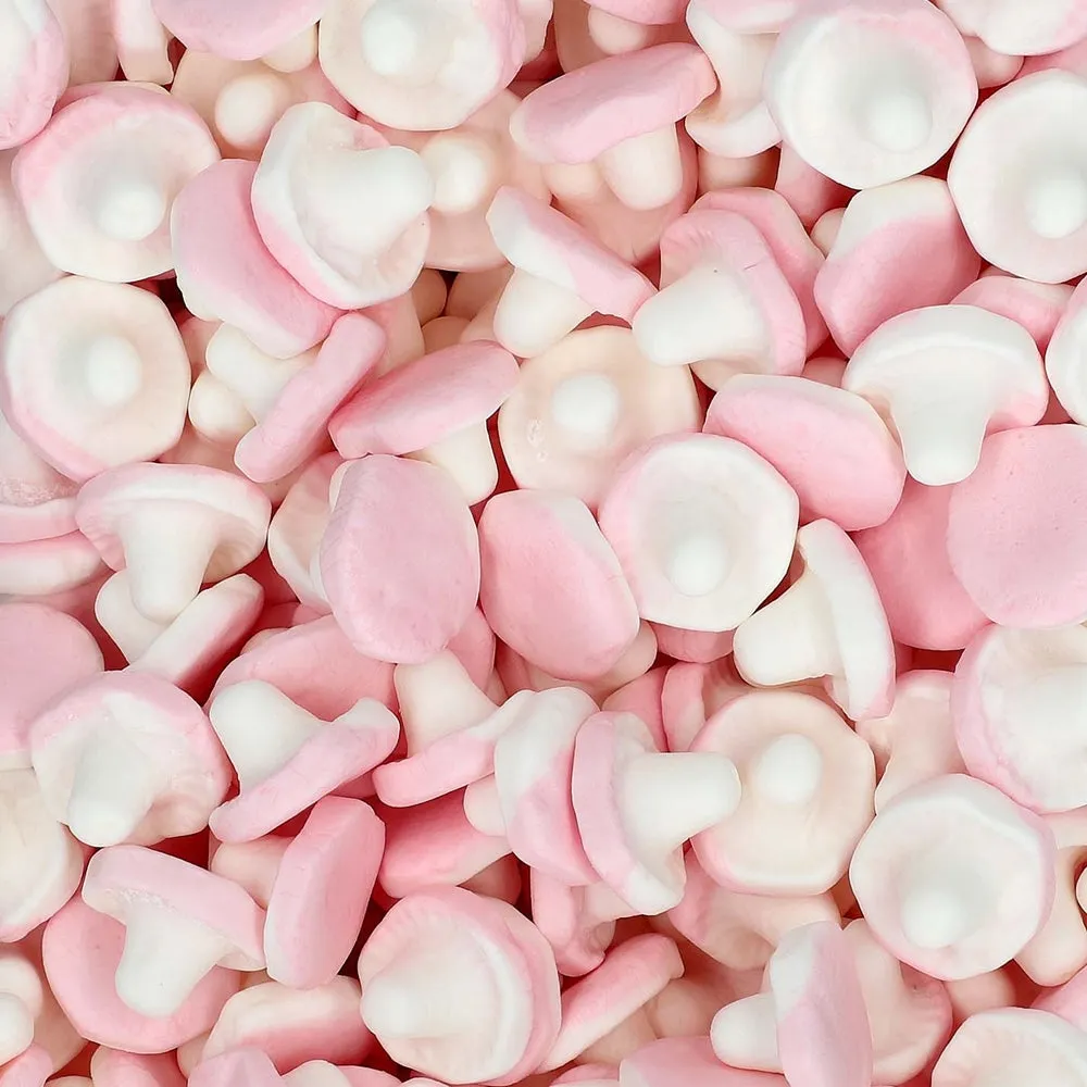 Franssons Swedish FRUIT Flavor Foam Marshmallow Mushrooms 2.2 lb