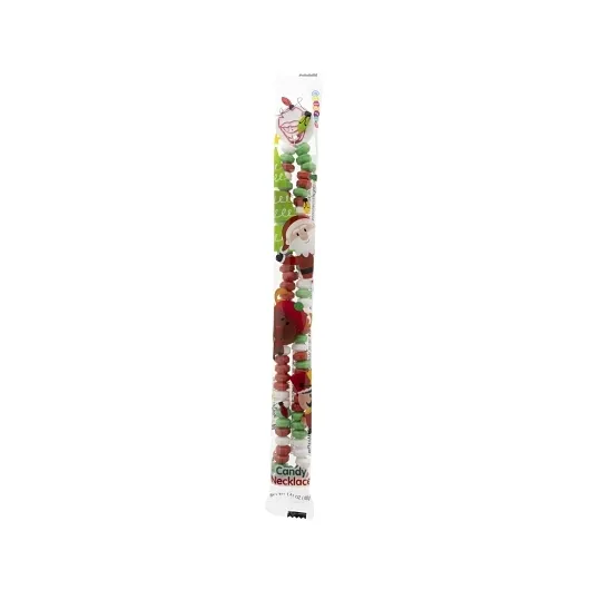 Galerie Christmas Candy Necklace Santa 1.41 oz 24 ct Wrapped