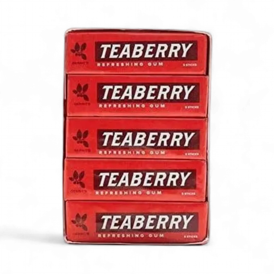 Gerrit Teaberry Gum 20 Count 5 Pieces Each Tray