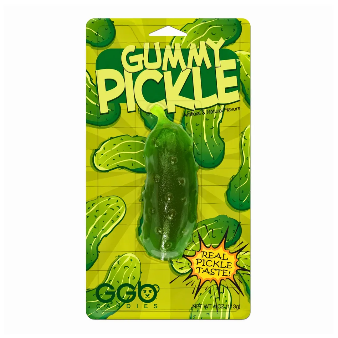 GGB Giant Gummy Pickle 4oz 4.5" Long Blister Pack variant