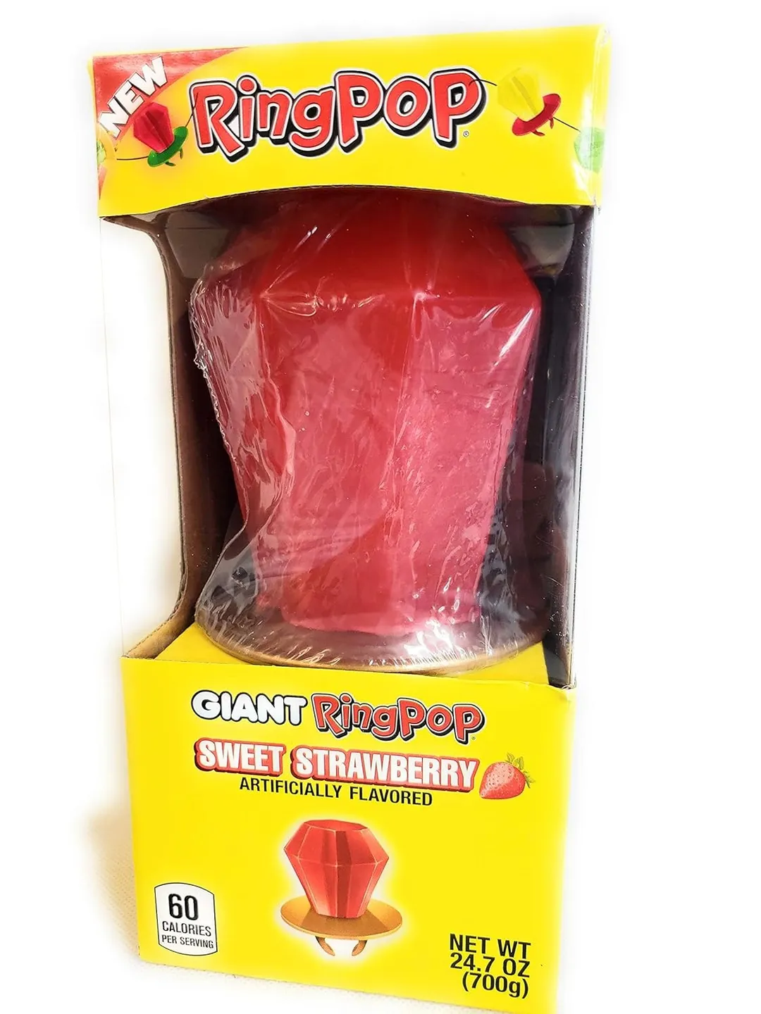 Giant Strawberry Ring Pop Strawberry 1.5 lb 6.5" Party Decor