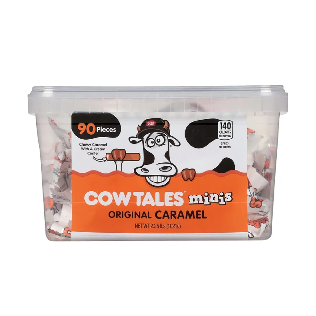 Goetze's Vanilla Cow Tales Minis 2.25 Pound Tub 90 Pieces