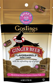 Goslings Ginger Beer Flavor Barrels Hard Candy 6 oz 6 ct
