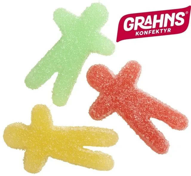 Grahns Swedish Assorted Sour Fruit Jelly Gummy Men 7.7 lb