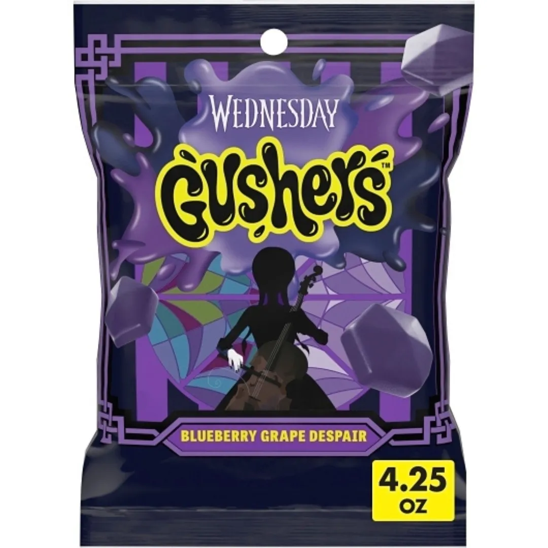 Gushers Wednesday Adams Family Blueberry Grape 4.25oz 8ct Tray