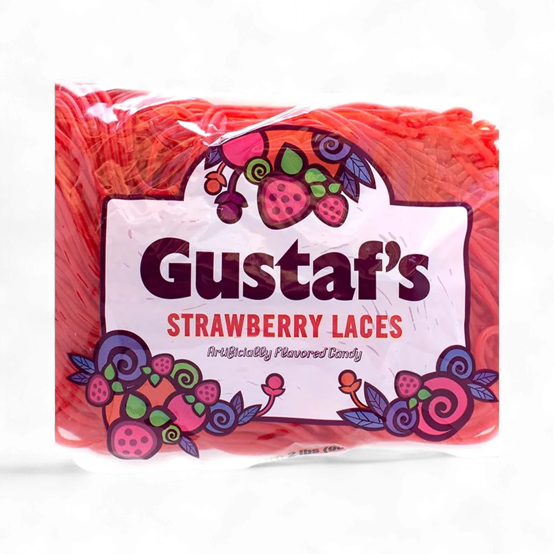 Gustaf's Strawberry Laces 2 Pound Bag