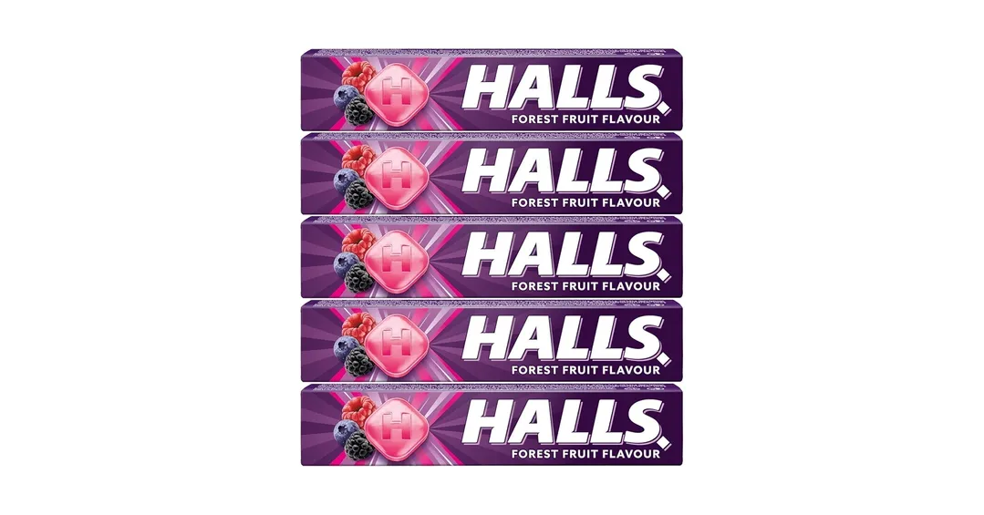 Halls Cough Drops Forest Fruit Import Mixed Berries 20 ct tray
